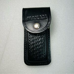 Maxam Black Leather Knife Case